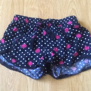 Ladybug polka dot shorts